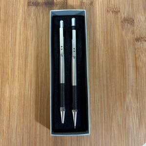 Vintage Paper Mate Double Heart Dynagrip Brushed Steel Pen Mechanical Pencil